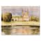 Designart - Historic Church On The Rock On Banks of The River - Lake House Canvas Wall Art Print